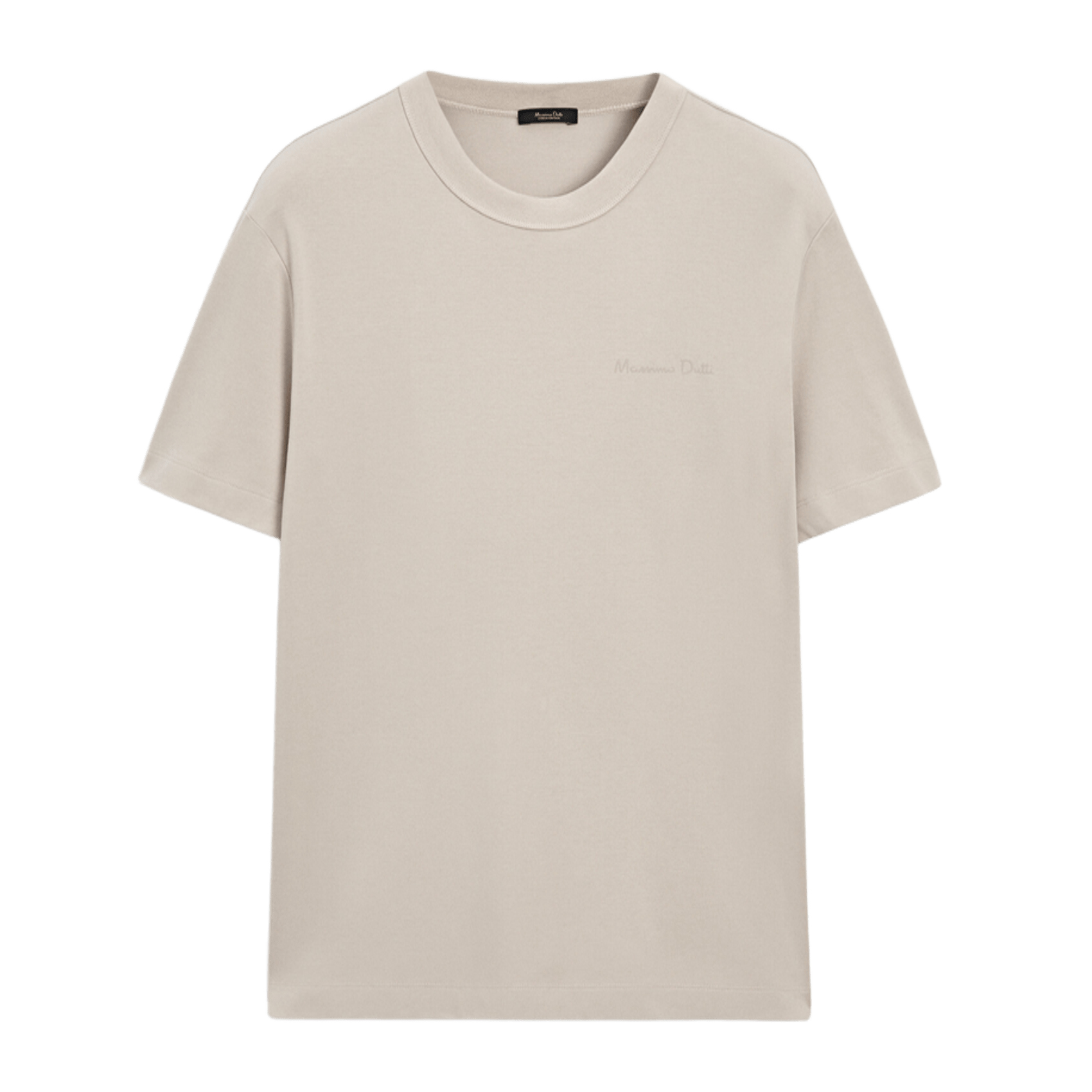 

Футболка Massimo Dutti Short sleeve cotton, бежевый