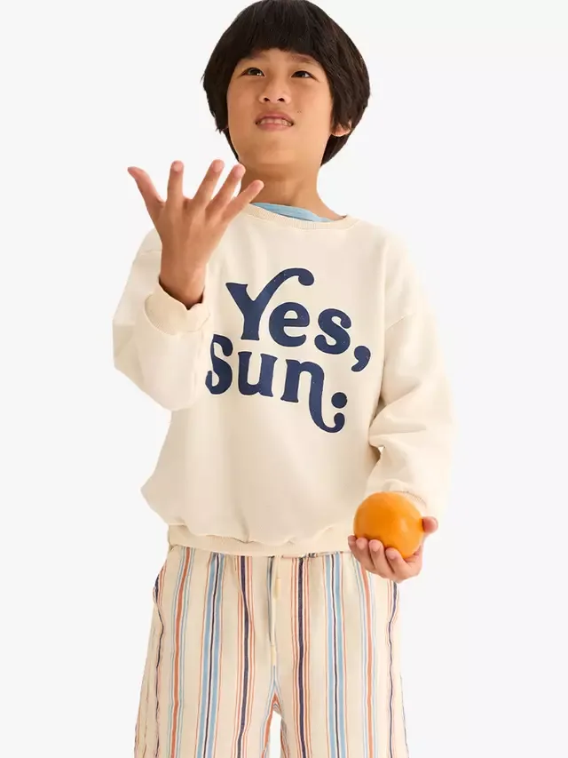 Детская флисовая толстовка Cozmo Kids' Atlask с надписью, цвет слоновой кости Cozmo Brand — фото 4
