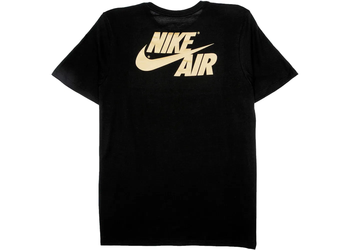 Мужская футболка с принтом Nike Air Jordan Retro 1 Gold Top 3 Tee, Black — фото 2