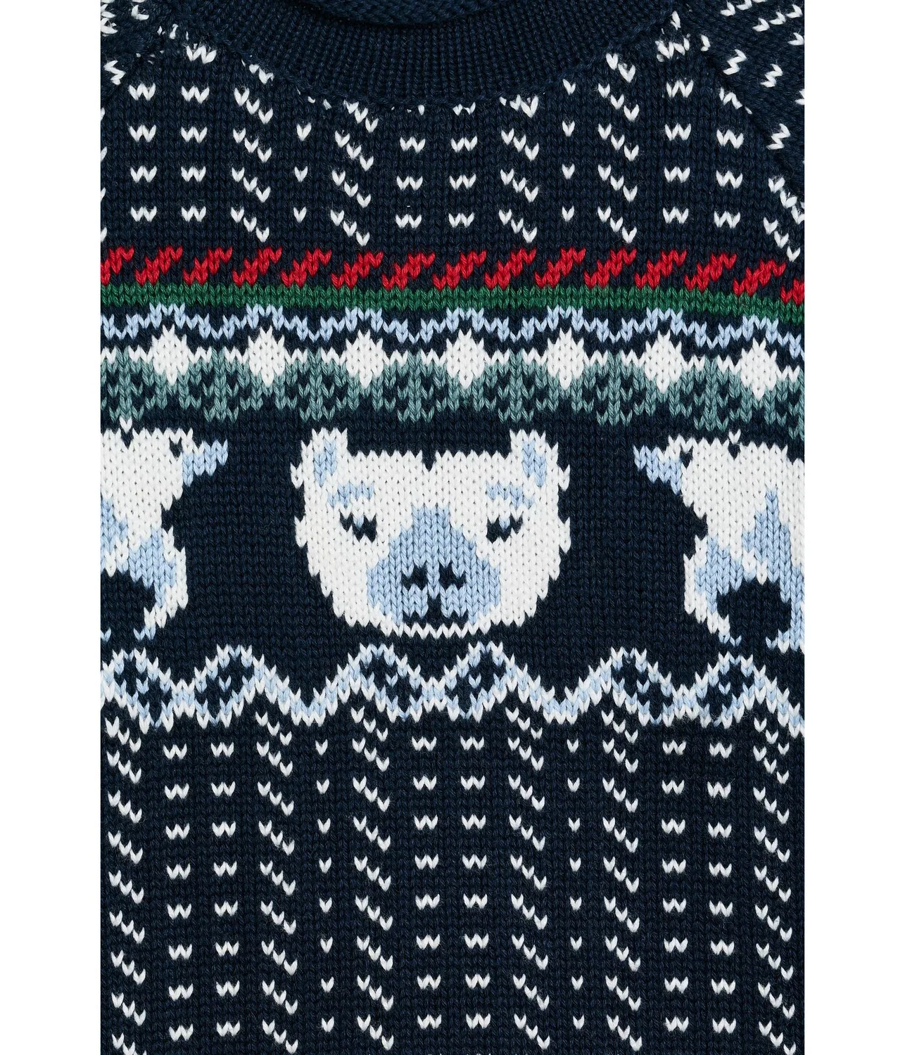 Хлопковый свитер с высоким воротником (для детей постарше) L.L.Bean Kids, Classic Navy Polar Fairisle — фото 3