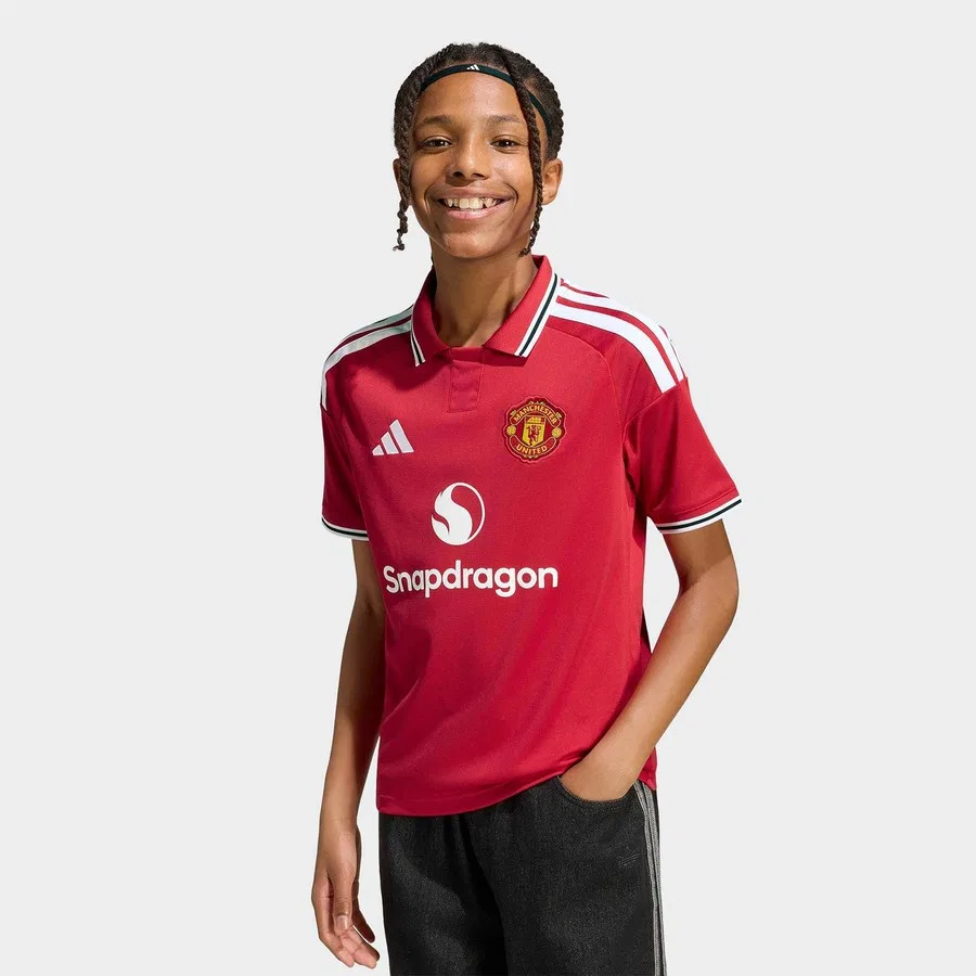 Детская футболка с длинным рукавом Manchester United 26/27 adidas, Красный — фото 4