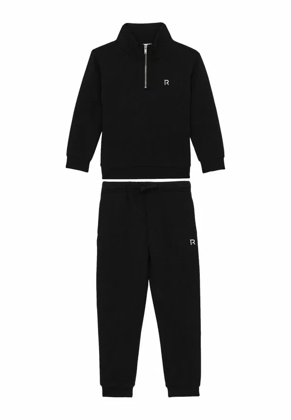 Спортивный костюм хлопок Reiss Sulley half-zip logo tracksuit set, черный — фото 3