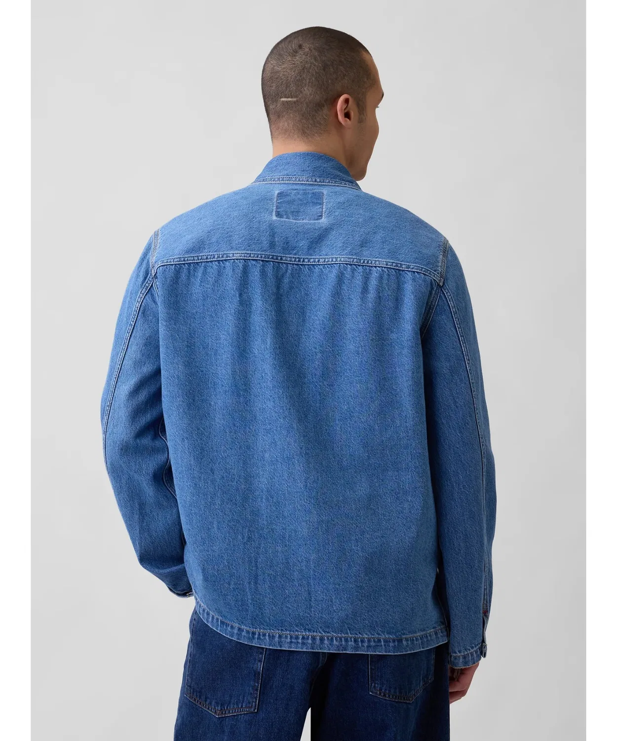 Джинсовая куртка-чор с принтом, модель Sean Wotherspoon GAP, Indigo Blue — фото 3