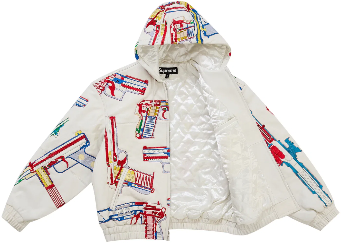 Мужская куртка с принтом Jacket Supreme, White — фото 2