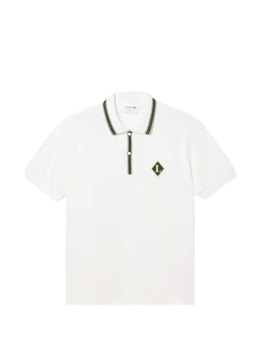 Поло французского производства Lacoste, белый