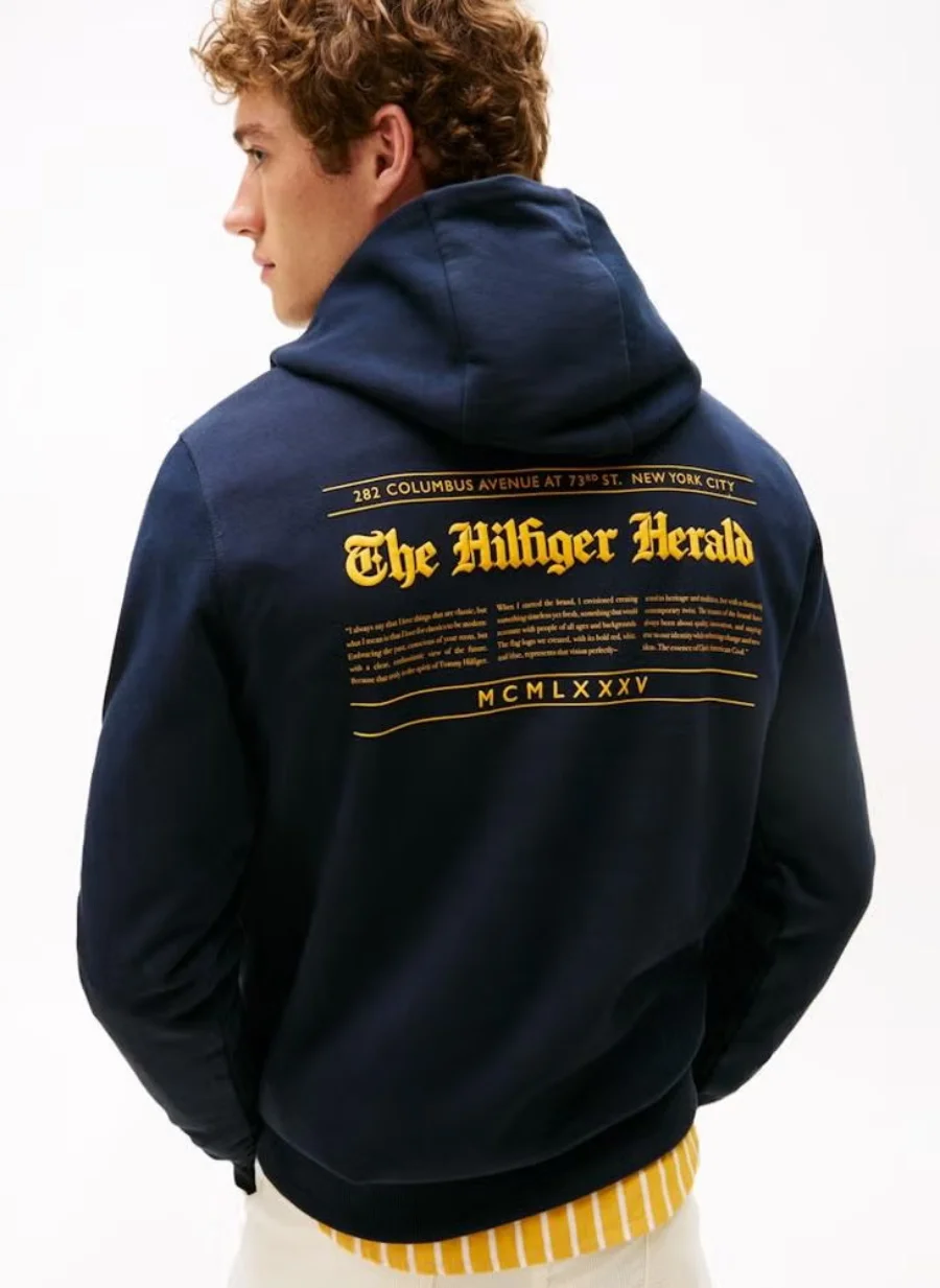 Худи Tommy Hilfiger Herald Grap, синий — фото 2