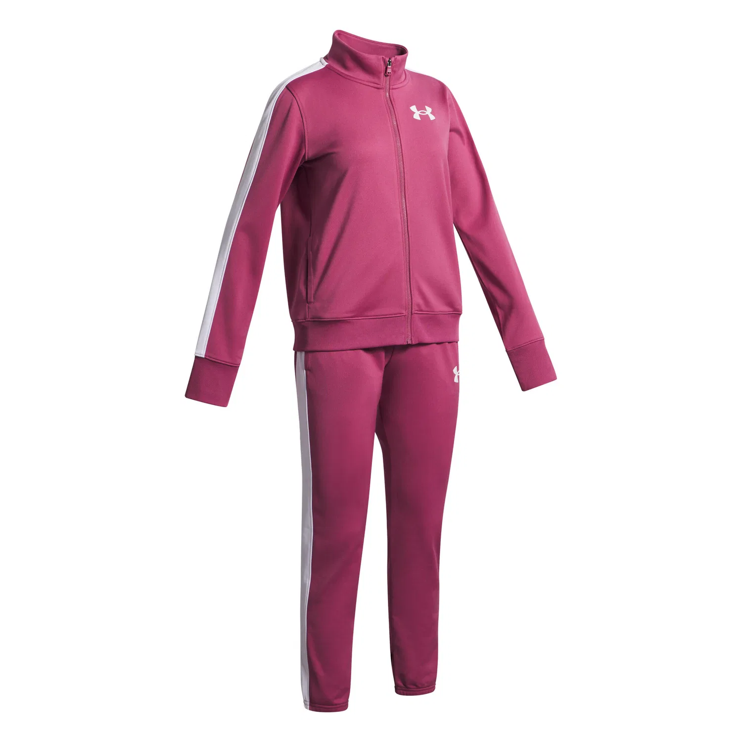 Детский спортивный костюм для девочек EM Knit Track Suit Under Armour, Rosa Weiss Magentapink — фото 3