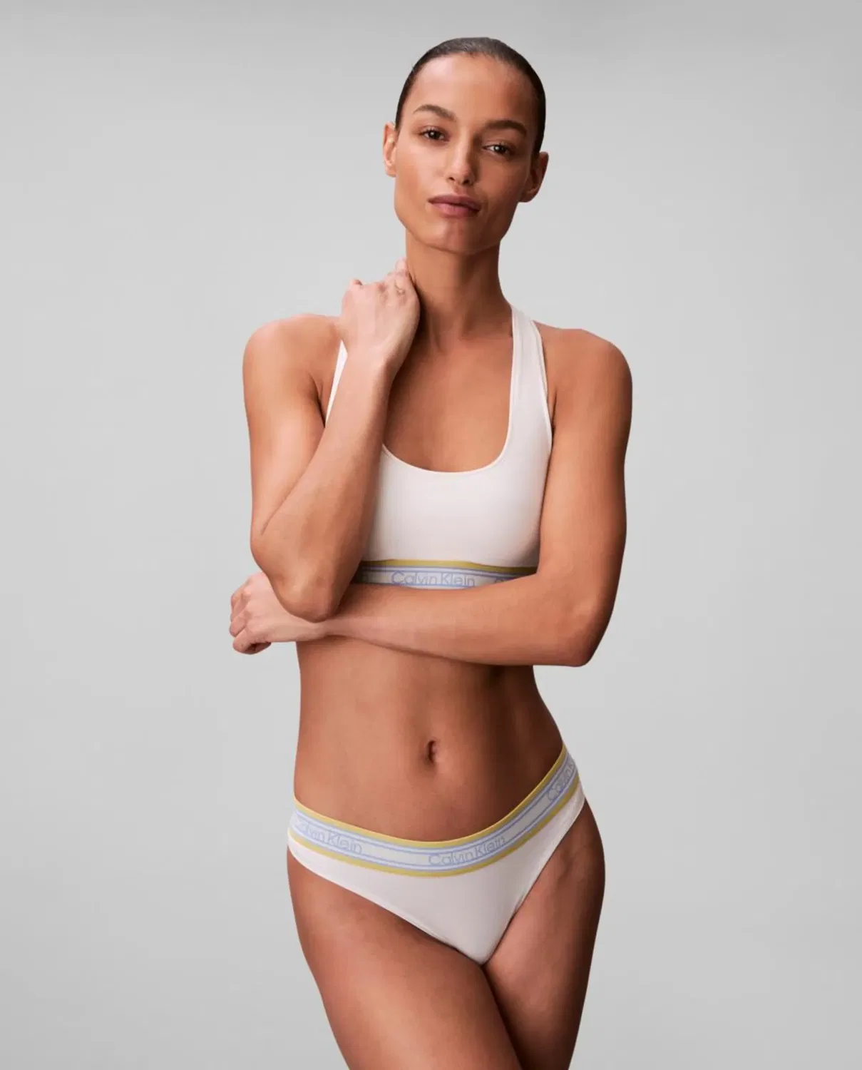 Женские танга из модала и хлопка Calvin Klein, Blanco — фото 2