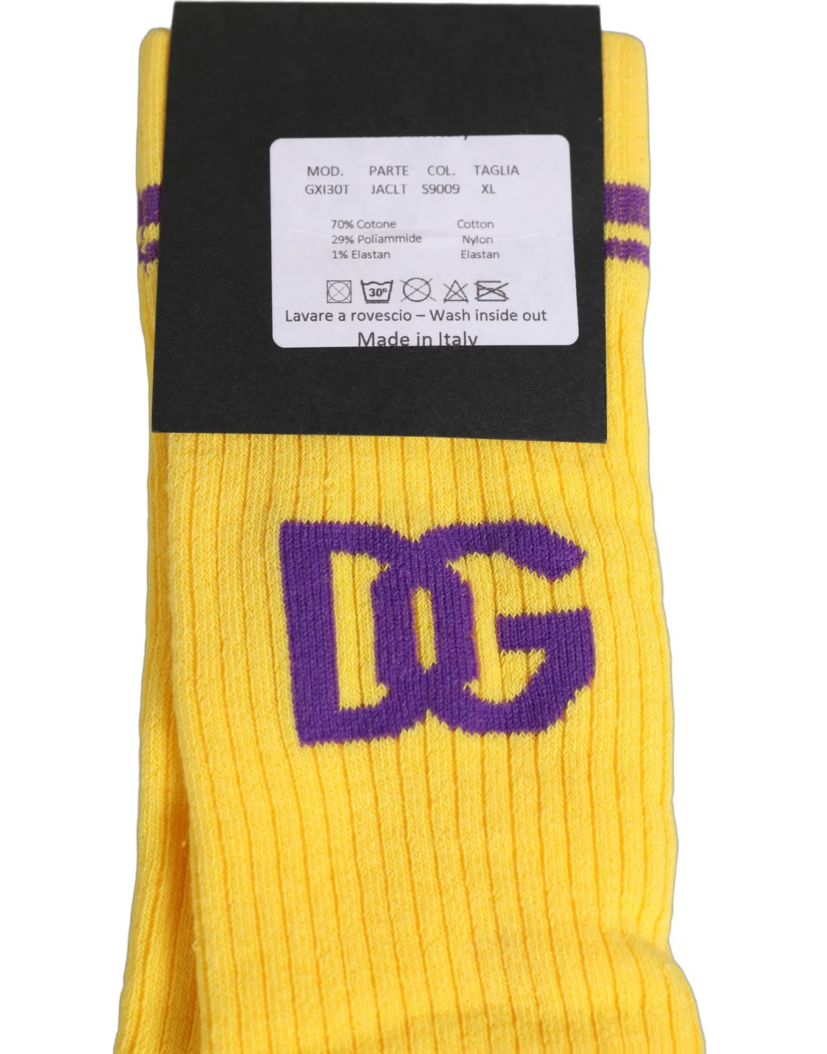 Носки высокие с логотипом DG Dolce & Gabbana, Yellow