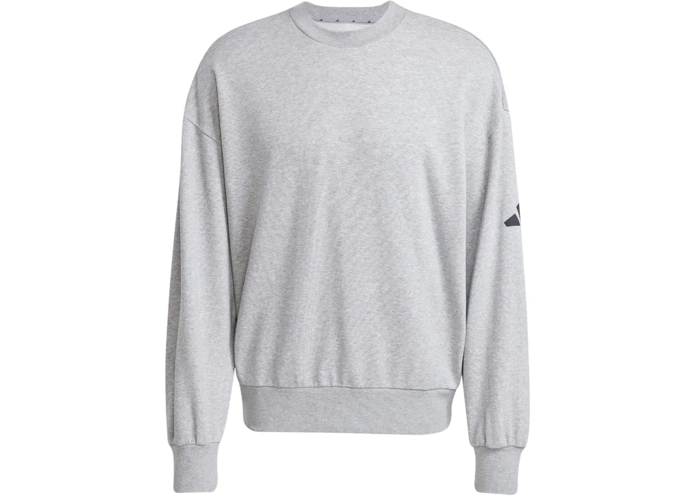Мужской свитшот свободного кроя с логотипом Essentials Loose Fit 3 Bar Logo Adidas, Medium Grey Heather/Black