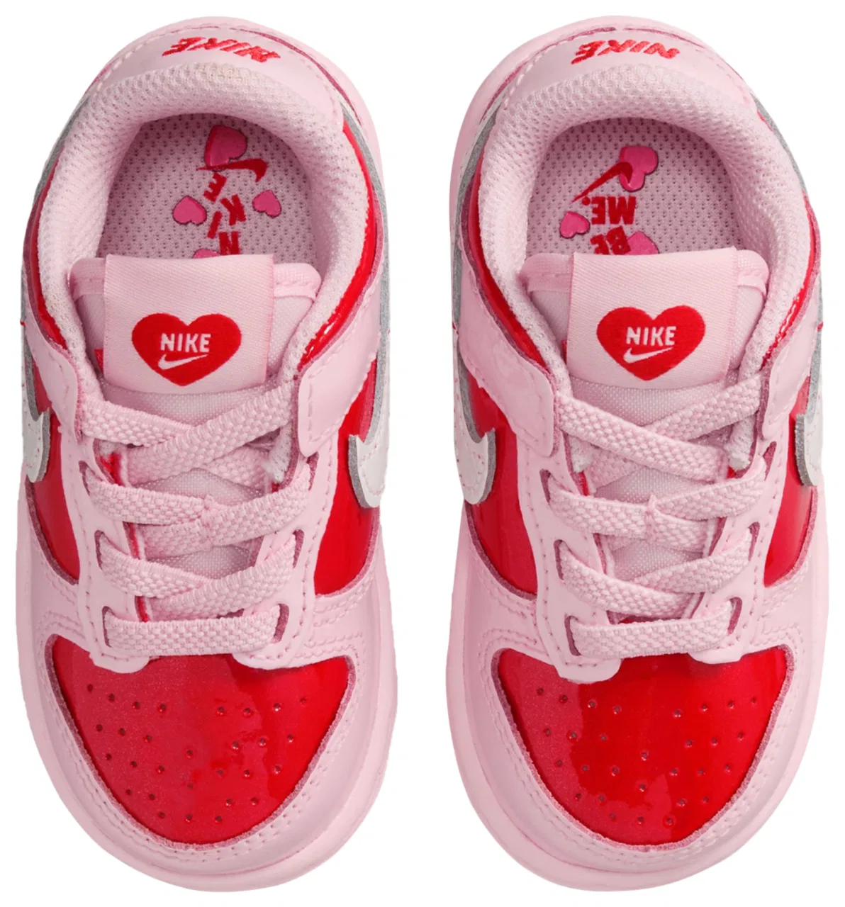 Кроссовки для малышей Dunk Low Nike, цвет Pink Foam/Summit White/Red — фото 4