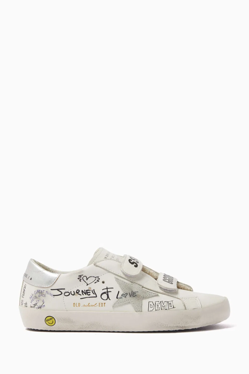 Кеды кожаные с принтом Old School Printed GOLDEN GOOSE — фото 3