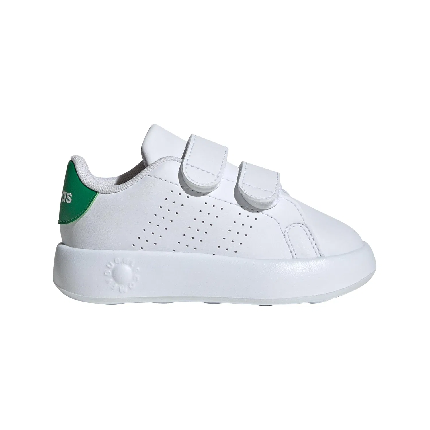 Детские кроссовки с липучками Advantage Cf I Adidas, White White Green — фото 2