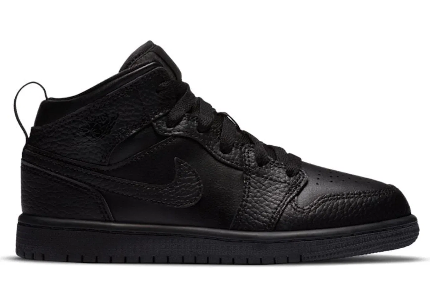 Детские кроссовки с длинным язычком Jordan 1 Mid Jordan, Black/Black/Black