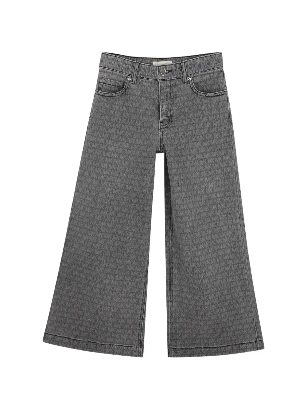 Широкие джинсы с логотипом Michael Kors Kids, серый