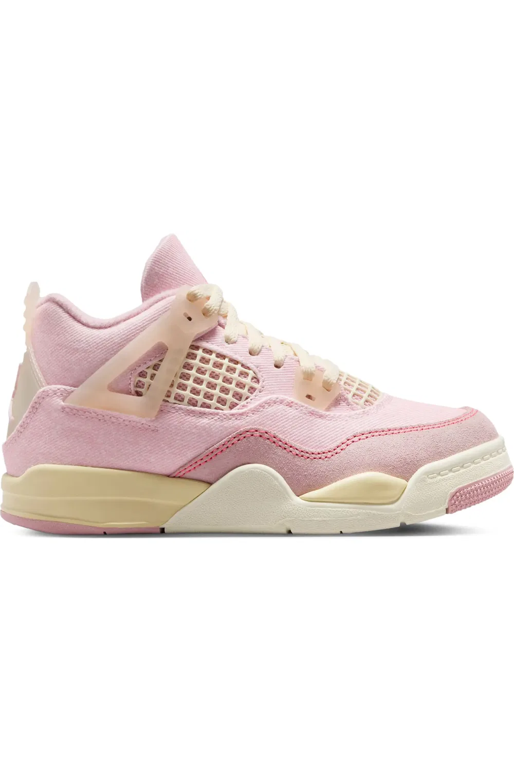 Детские кроссовки баскетбольные ретро Air Jordan 4 Retro Jordan, Pearl Pink/Iced Carmine — фото 3