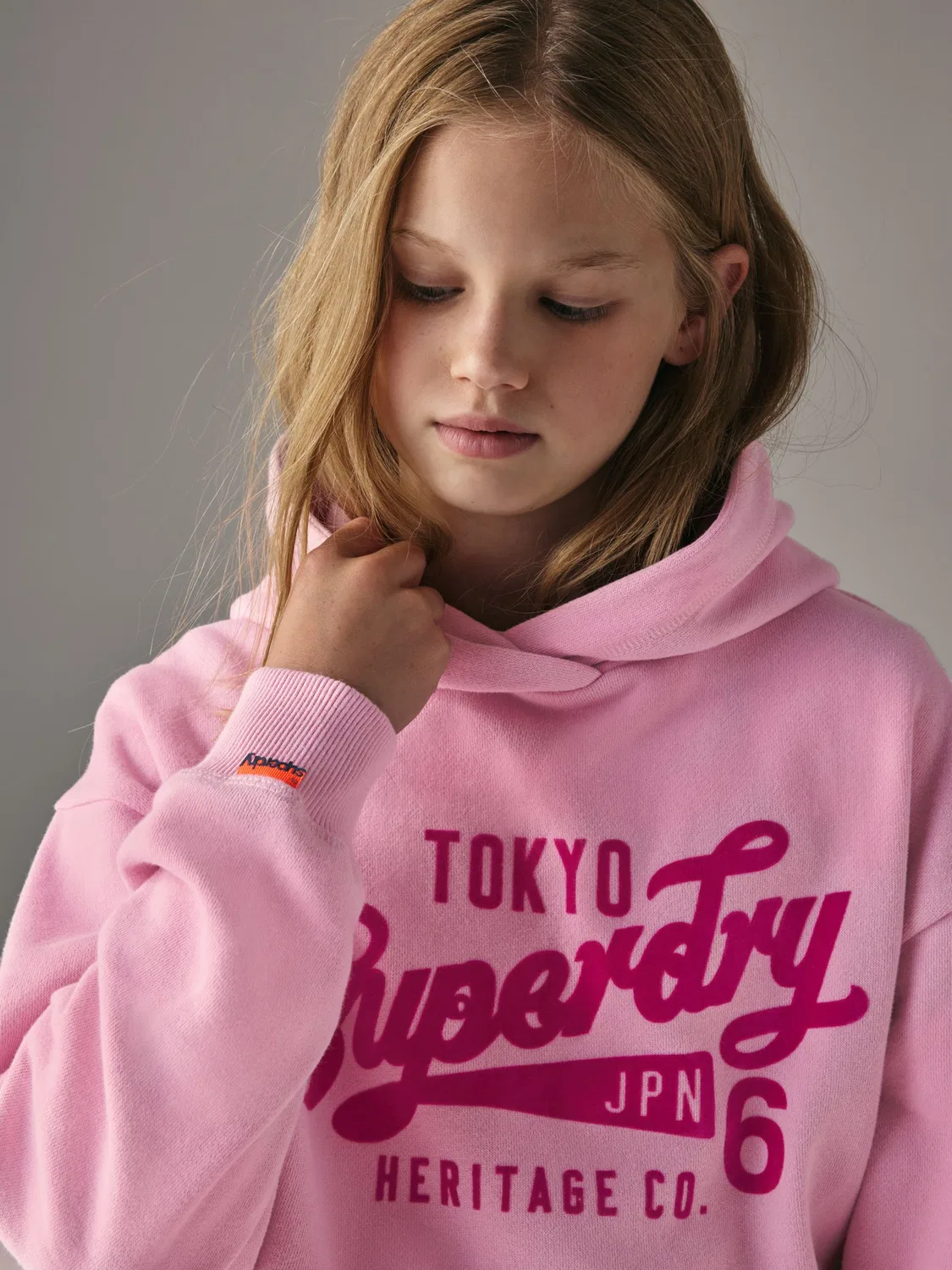 Худи с логотипом Superdry, розовое — фото 3