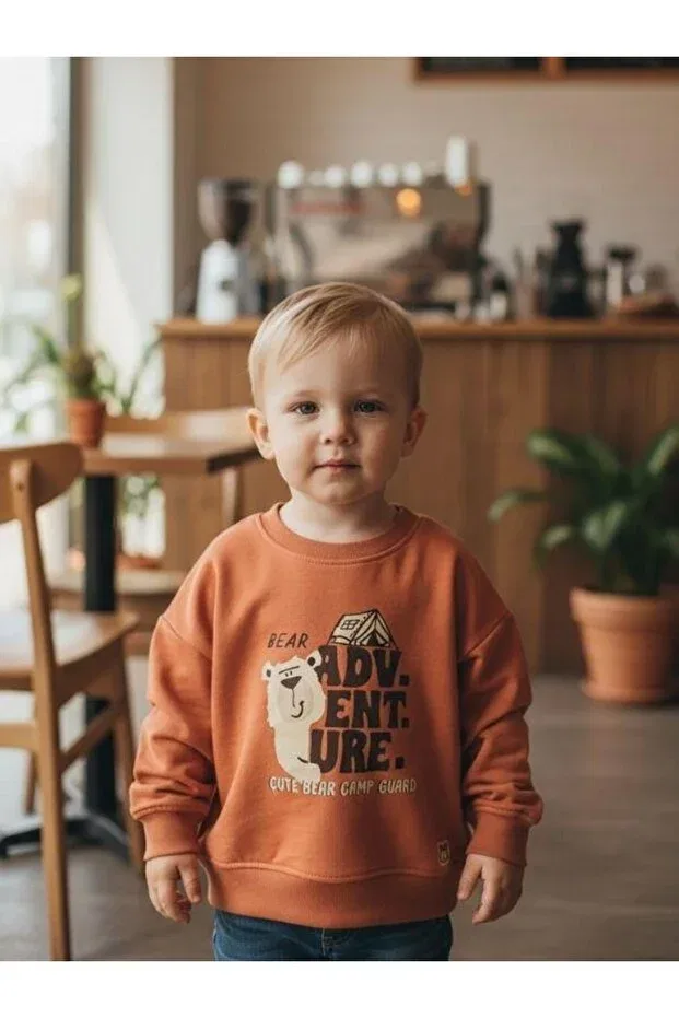 Детская футболка для мальчиков с принтом Teddy Bear Zekids, Brown