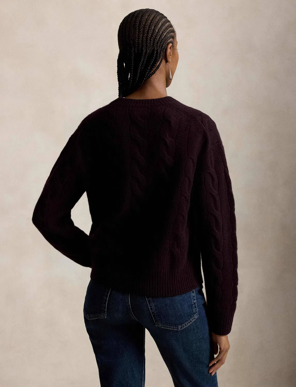Свитер из шерсти с кашемиром Polo Ralph Lauren, Bordeaux — фото 3