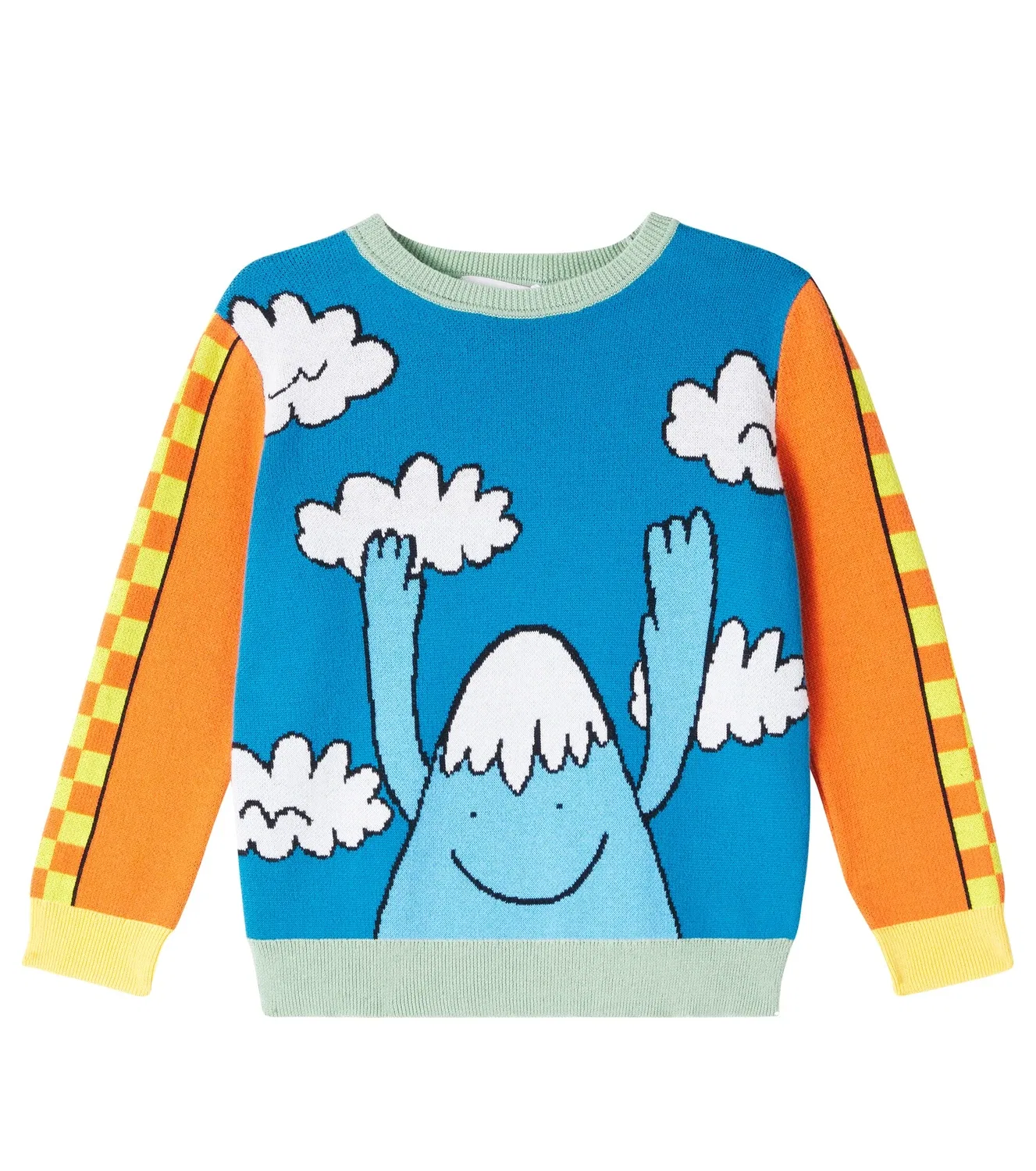 Свитшот хлопковый с принтом Stella Mccartney Kids, мультиколор