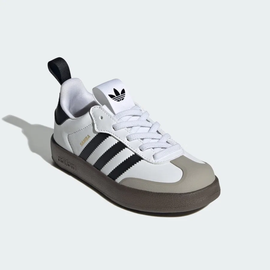 Кроссовки повседневные с эластичным язычком Adifom Samba 360 Kids adidas, Бело-черный — фото 3