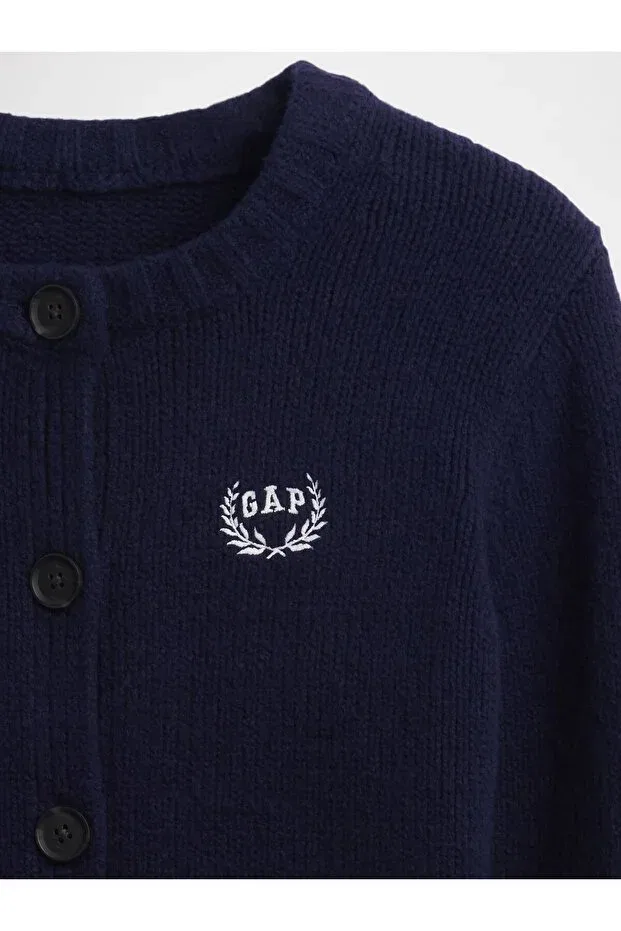 Детский кардиган для девочек с принтом Gap, Navy Blue-000 — фото 2