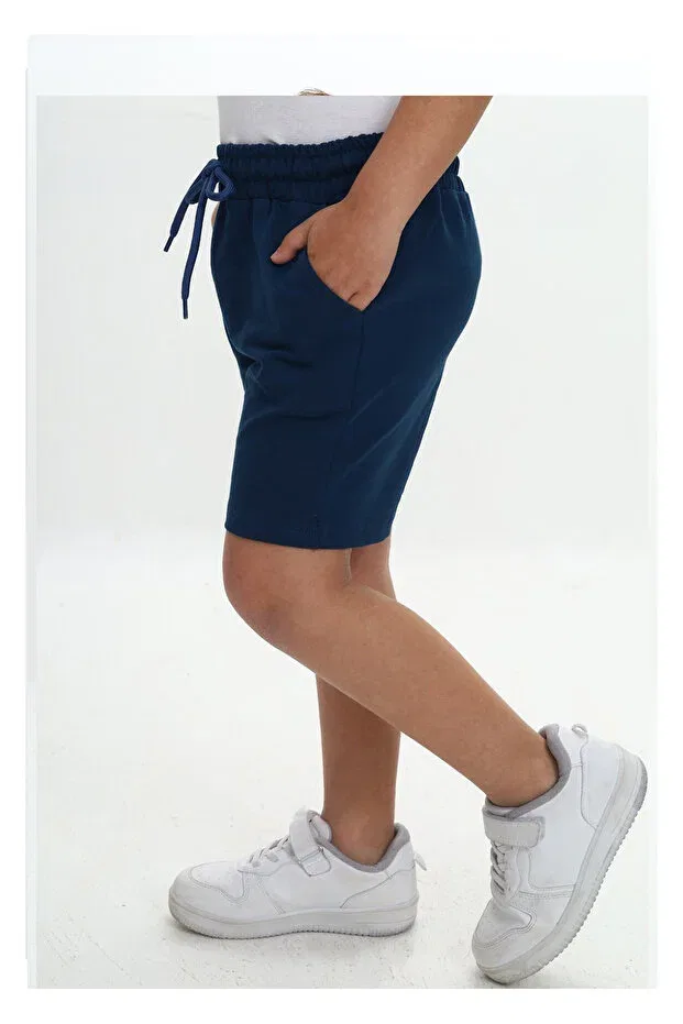 Детские шорты для девочек хлопковые My Kids Wear, Blue — фото 2