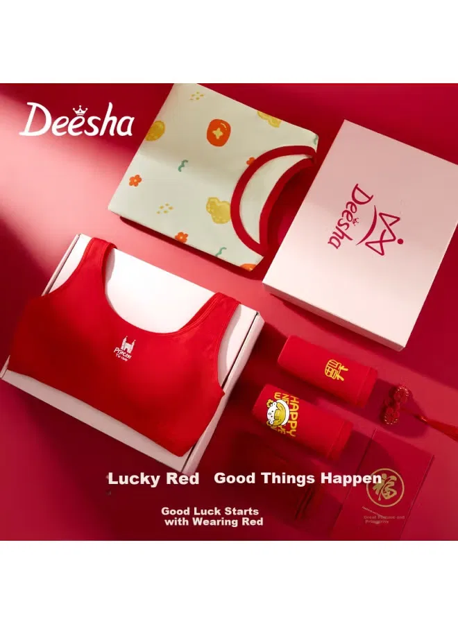 Комплект детского теплого белья 6 предметов Deesha, красный
