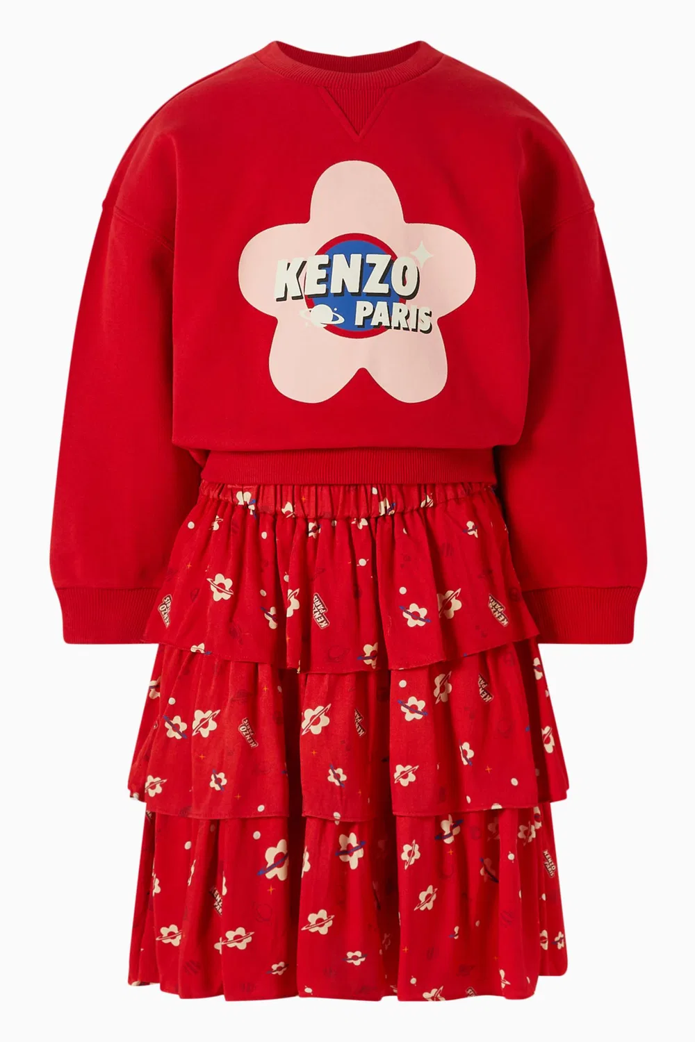 Юбка миди с принтом Boke Flower KENZO KIDS — фото 2