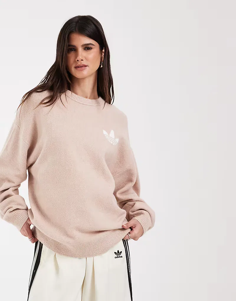 Вязаный джемпер Adidas Originals, Taupe — фото 3