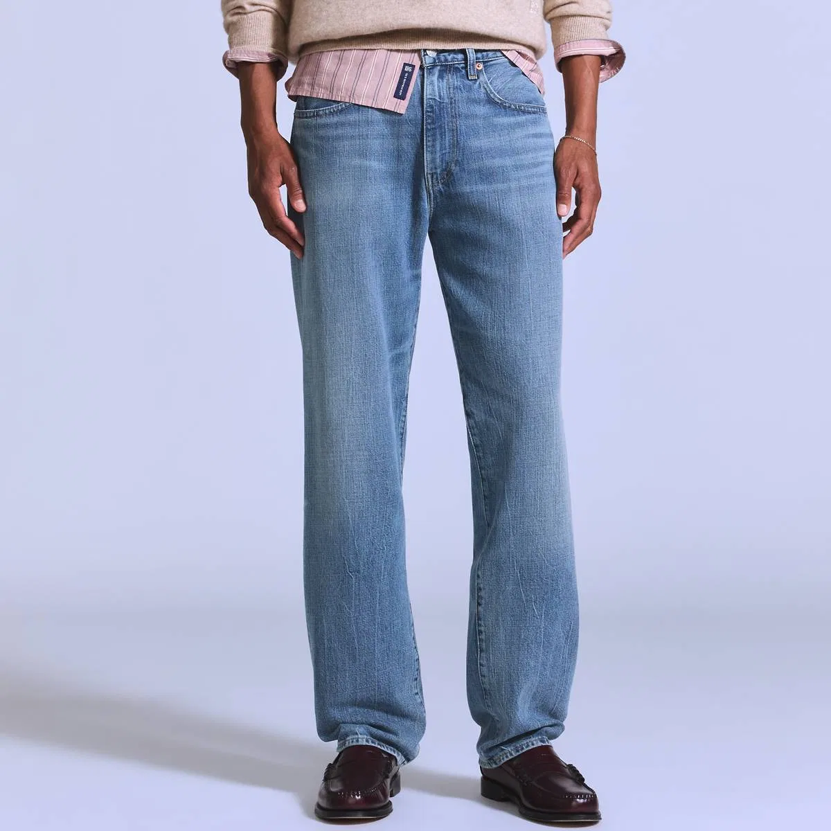 Свободные мужские джинсы Anchor Levi's, Supersonic - Light Wash — фото 2