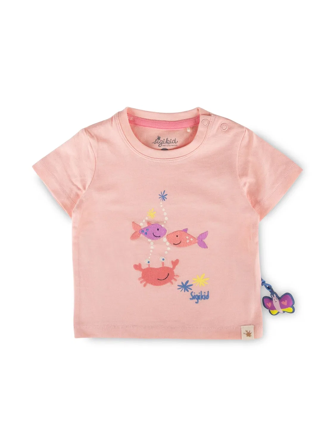 Футболка Sigikid T-Shirt Summer Vibes розового цвета
