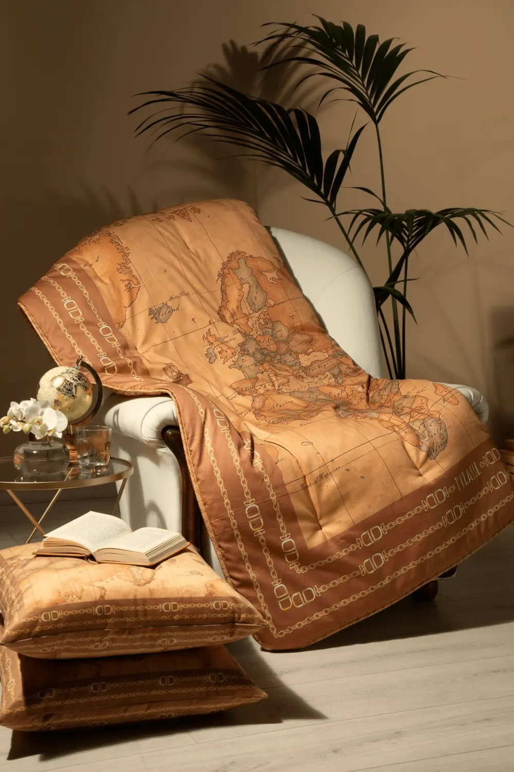 

Плед Alviero Martini 1A Classe Geo Classic 24 In Cotton Satin 130×170, коричневый