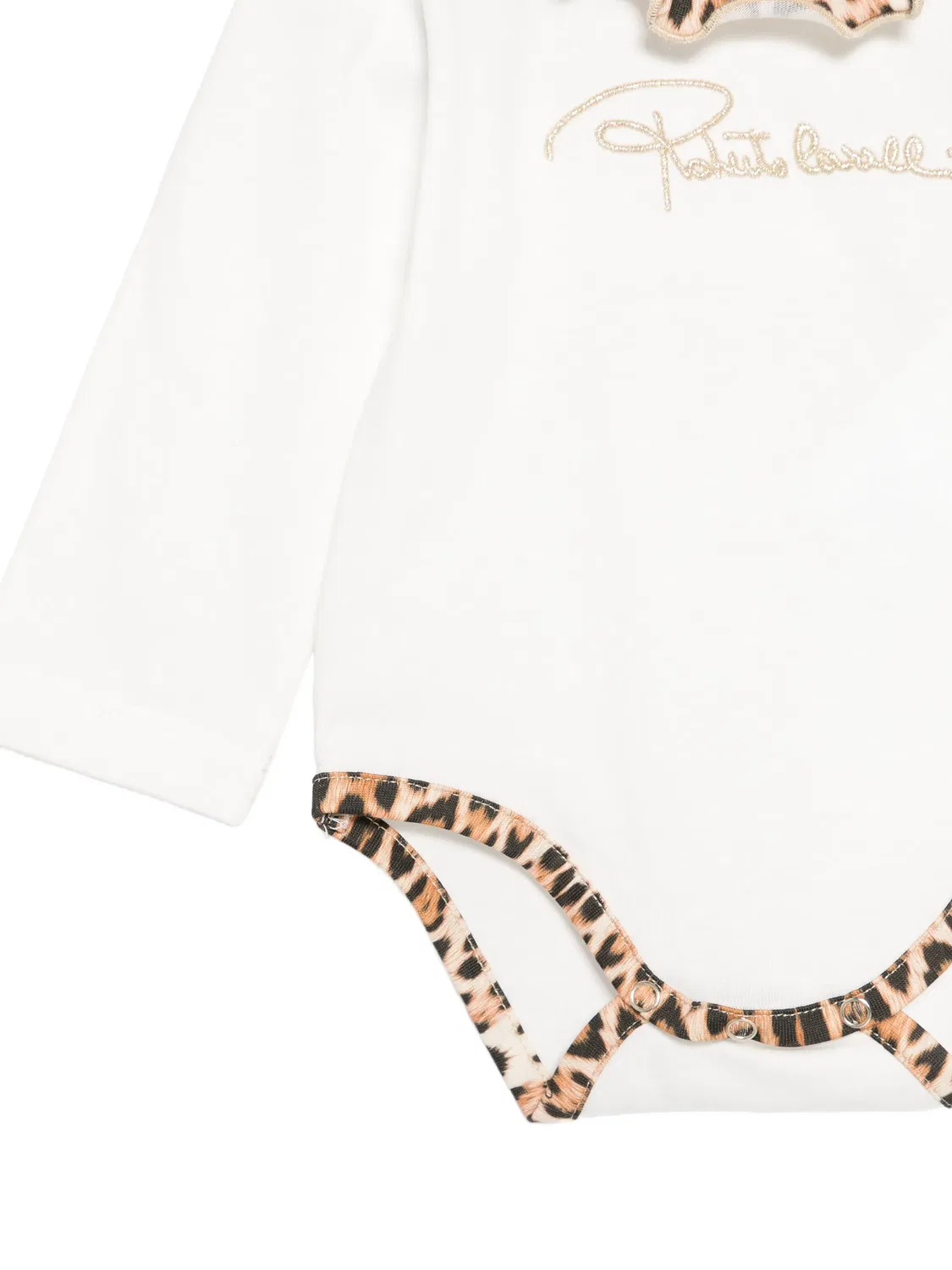 Боди с оборками Roberto Cavalli Junior, белый — фото 3