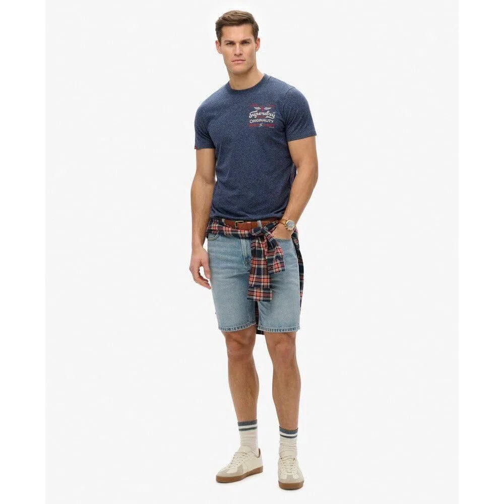 Мужская хлопковая футболка Vintage Workwear Superdry, Grau — фото 2