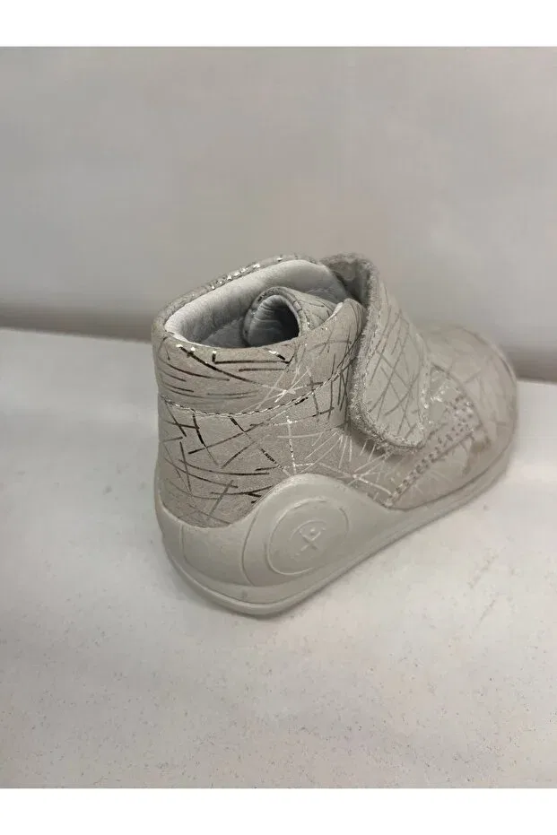 Детские анатомические кожаные ботинки для первых шагов Mini Angel, White — фото 3