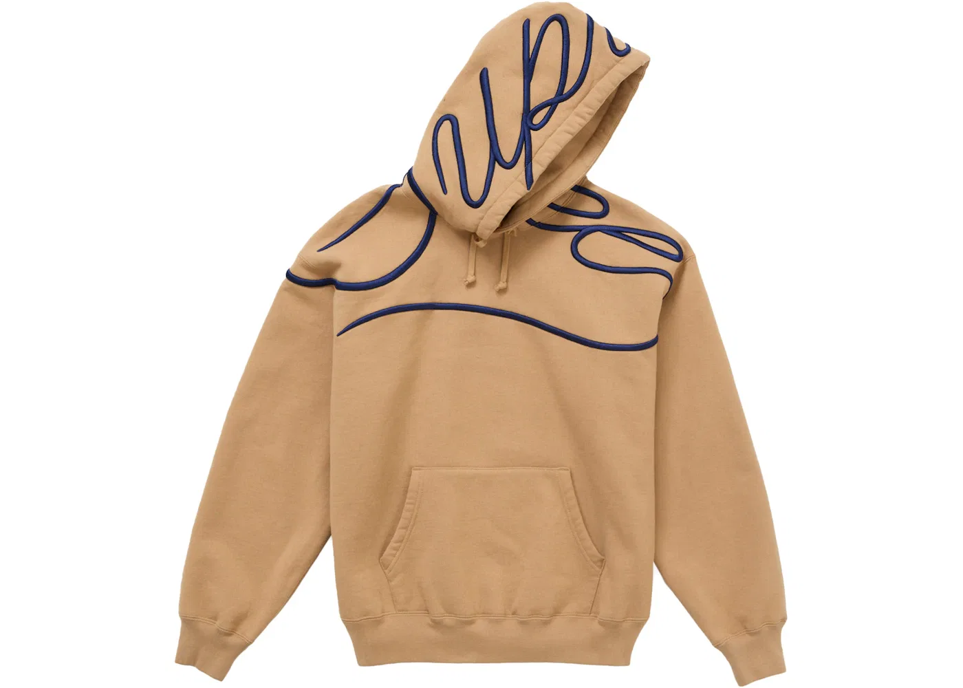 Мужская худи с принтом Supreme Shoulder Script Brown — фото 3