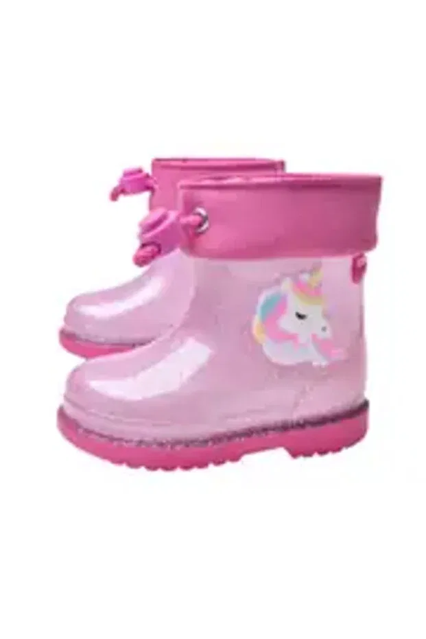Детские сапоги для девочек с принтом Bimbi unicornio glıtter fuchsia Igor, Fuchsia — фото 4