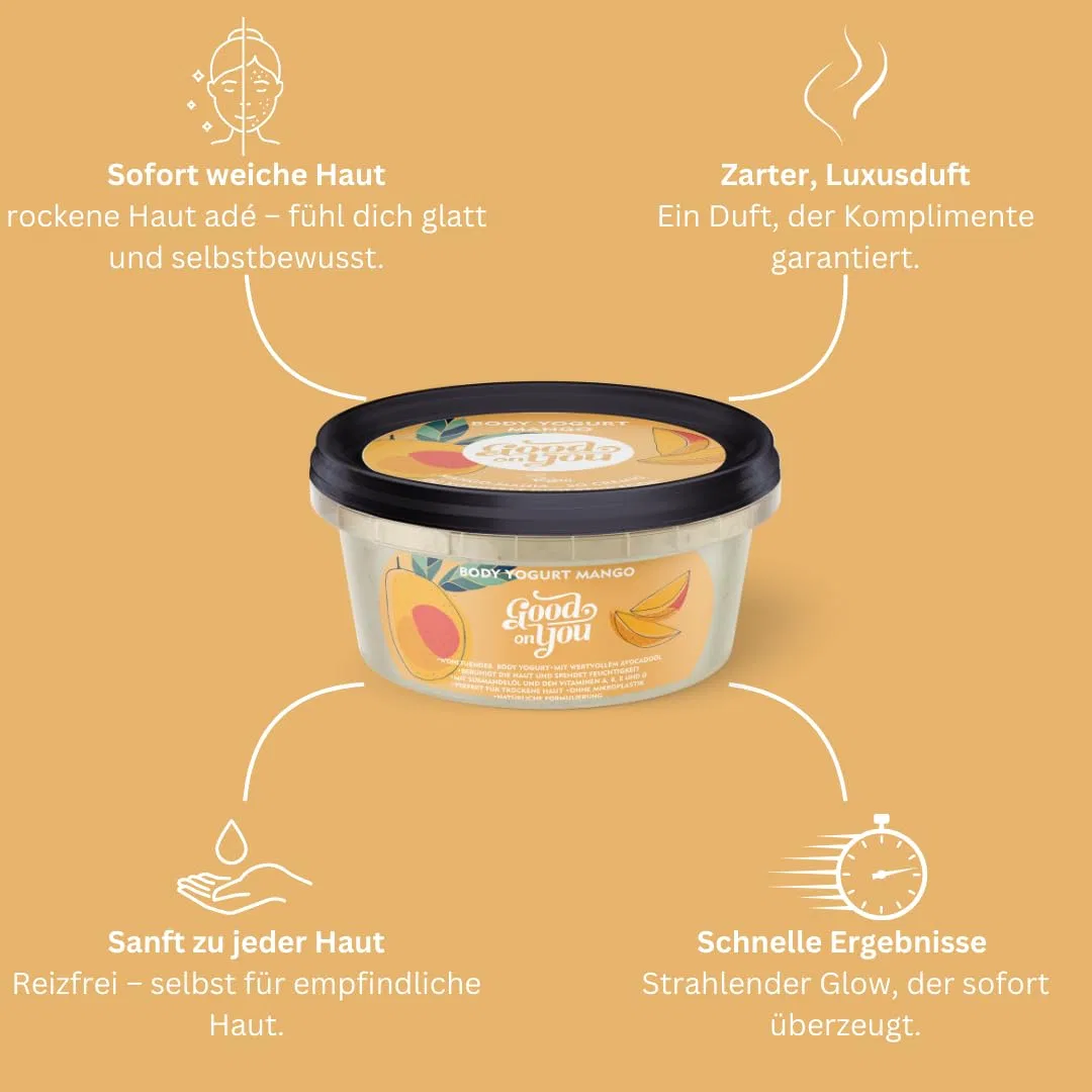 Лосьон для тела Body Yoghurt Mango, Good on You, набор 5 шт., 300 мл — фото 3