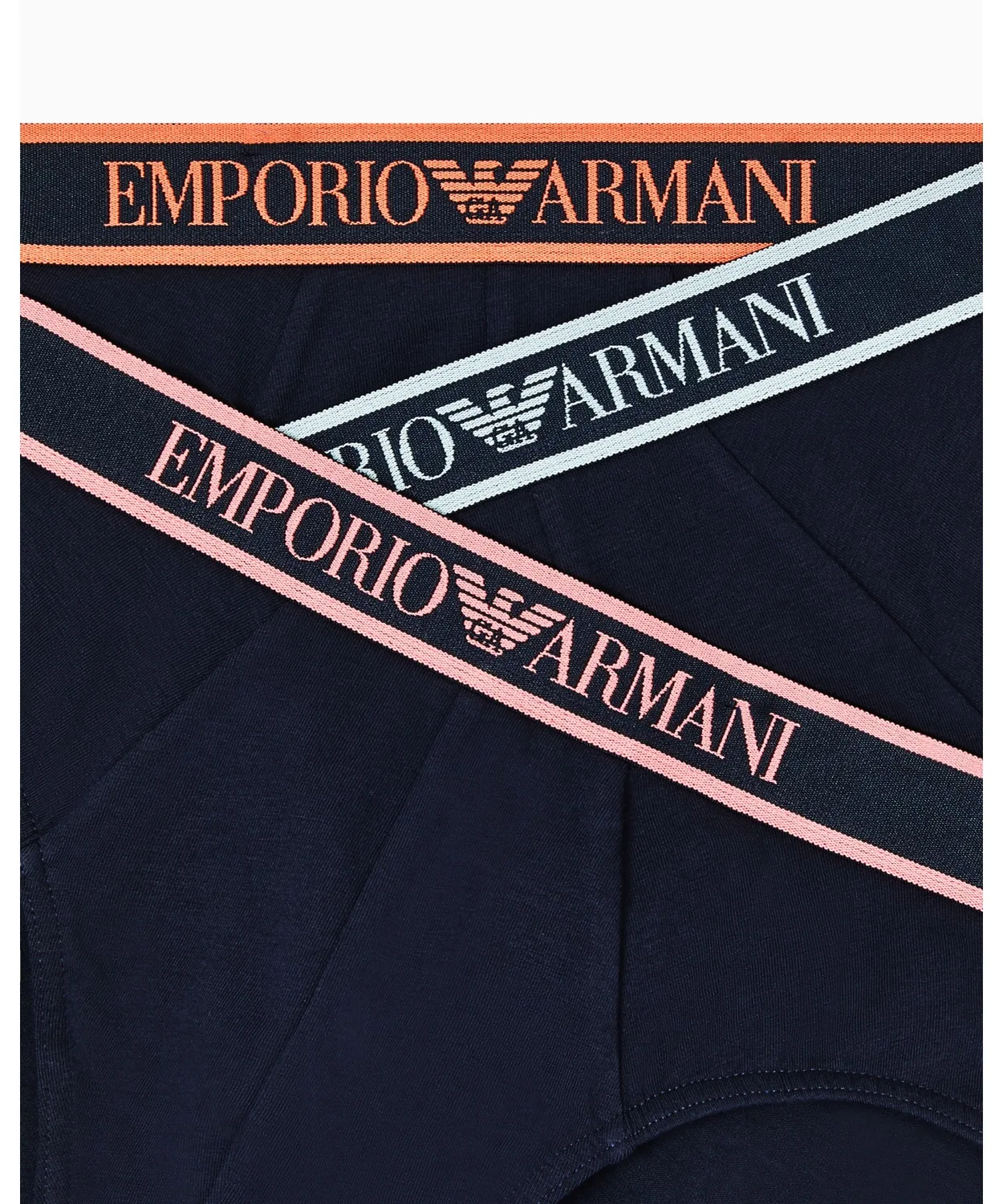 Мужской комплект трусов-брифов с логотипом Core EMPORIO ARMANI, Navy — фото 4