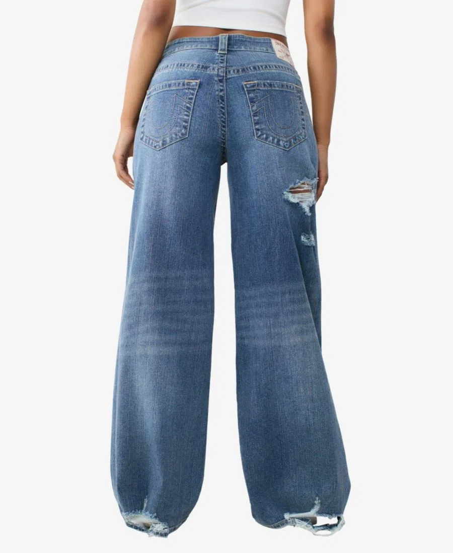 Джинсы с высокой посадкой и широкими штанинами Jessie Super Baggy True Religion, Venice Drift With Destroy — фото 3