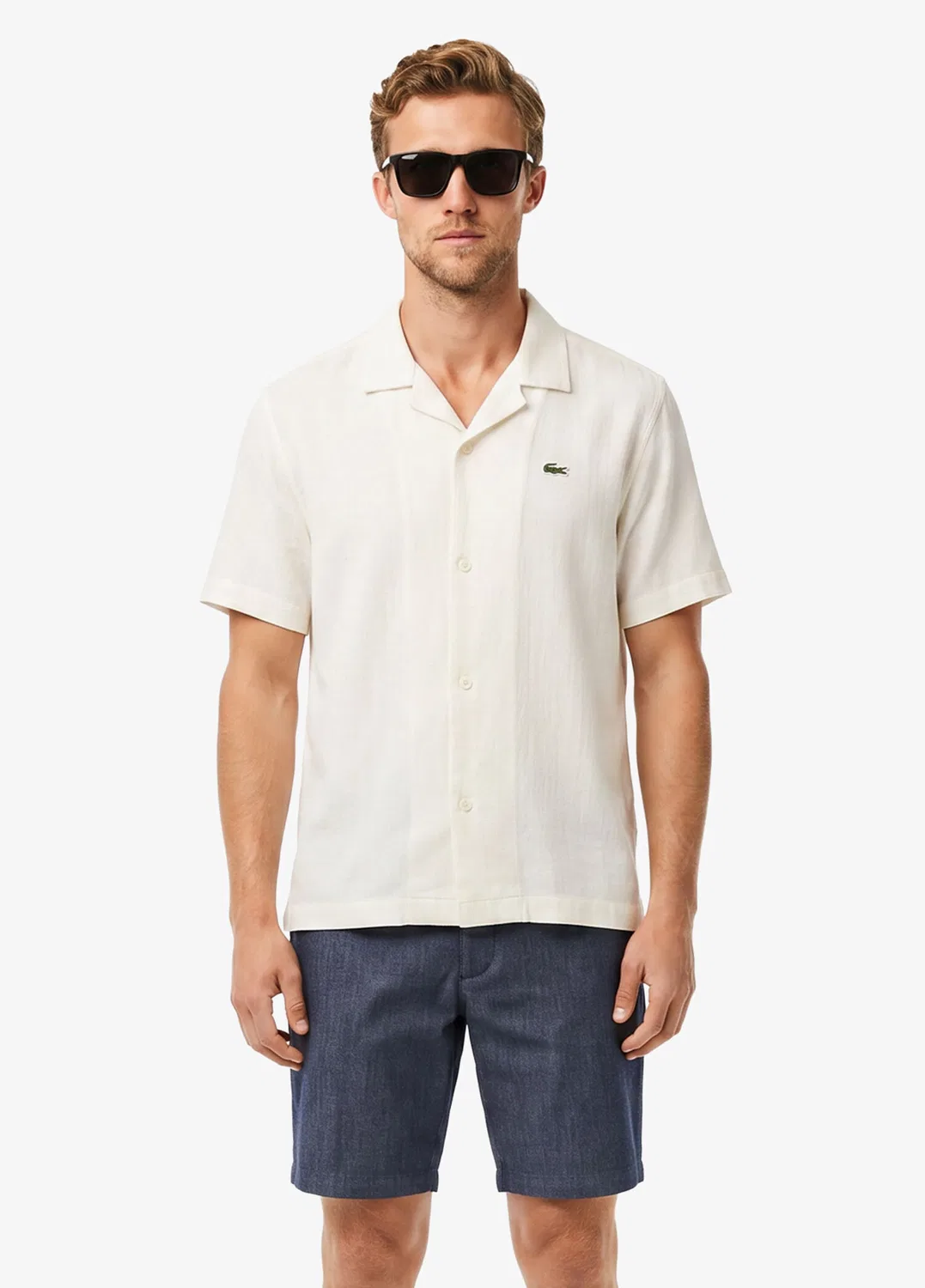 Рубашка Lacoste Relaxed Fit, кремовый