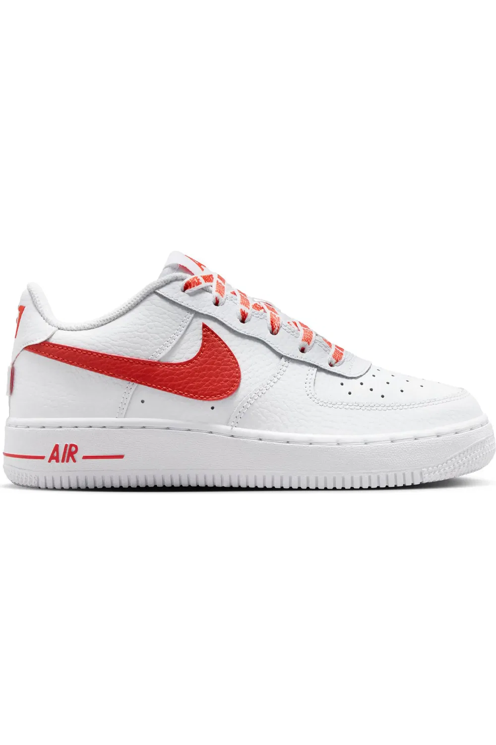 Кроссовки детские баскетбольные Air Force 1 Low Nike, White/Picante Red/White — фото 2