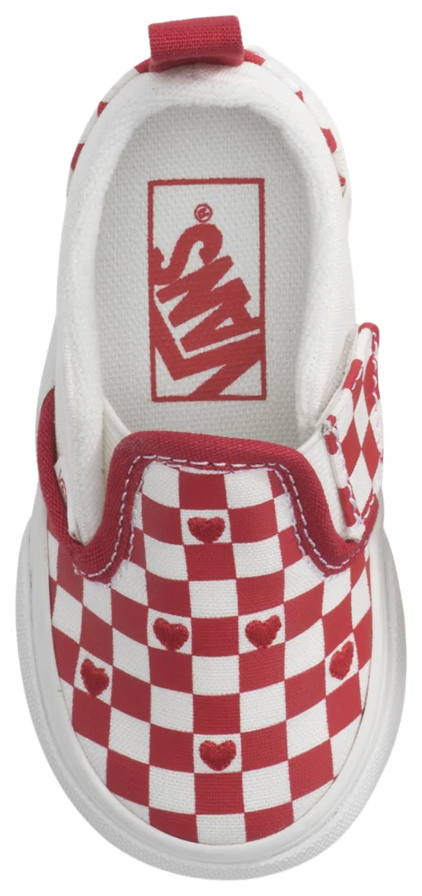 Кеды для девочек Slip On Valentines Vans, цвет White/Racing Red — фото 4