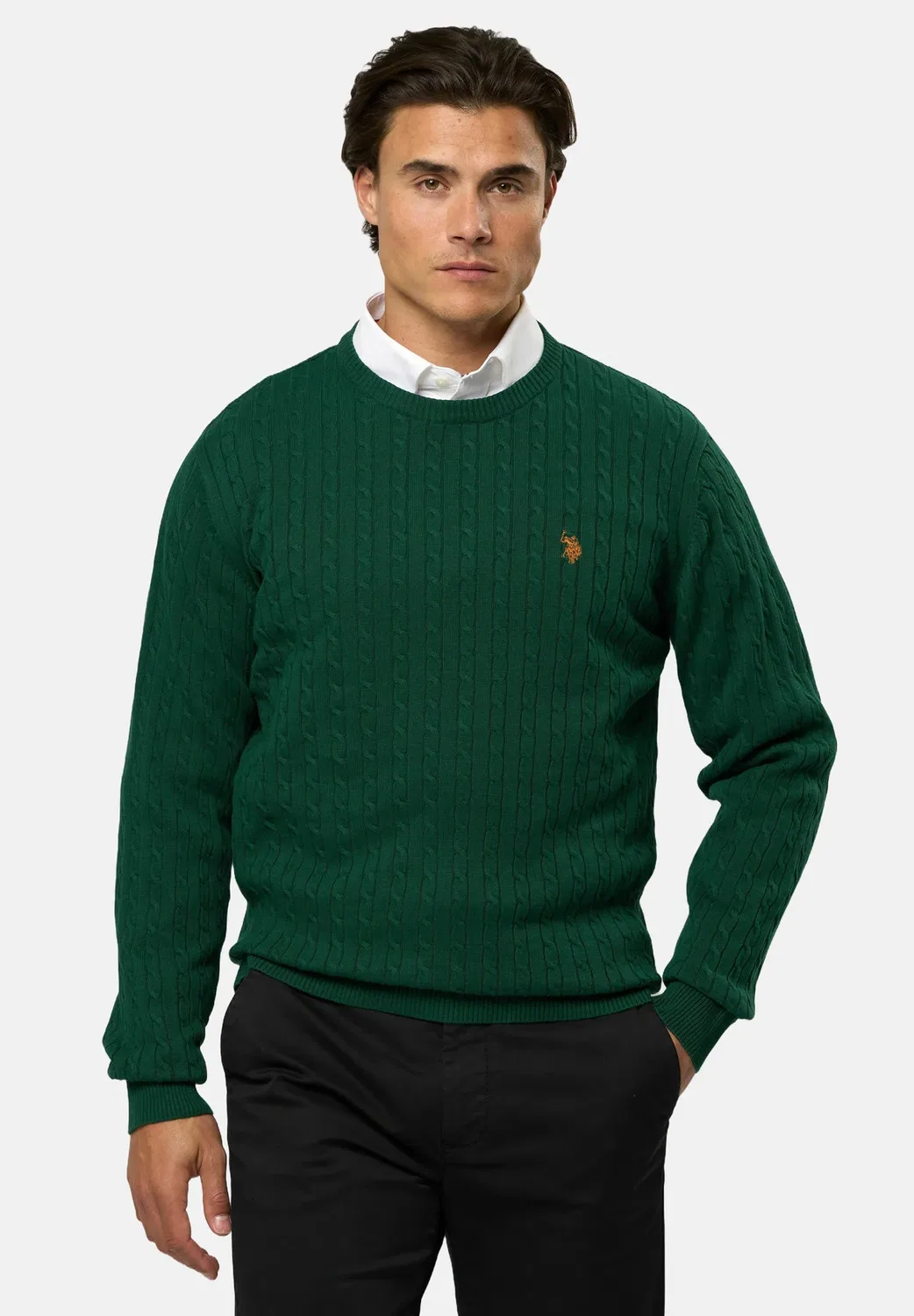 Свитер крупной вязки от Ummads U.S. Polo Assn., Rain Forest