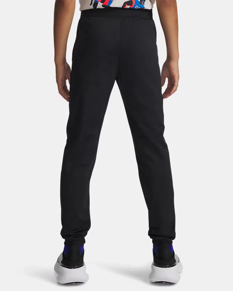 Детские брюки 63,5 см с начесом и эластичным поясом UA Icon Knit UnderArmour, Black/White — фото 2