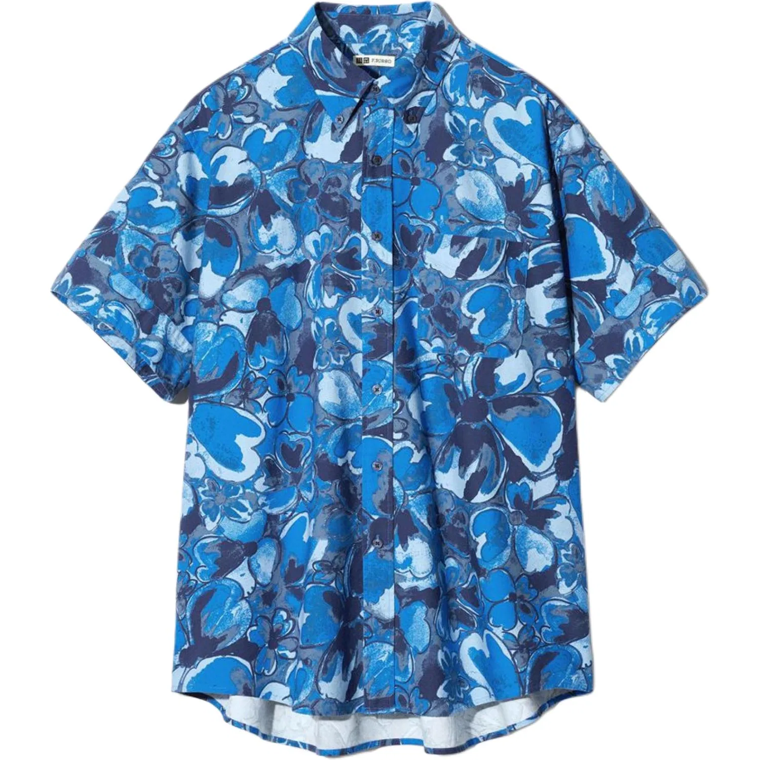 Рубашка с отложным воротником, Francesco Risso, UNIQLO, Dark Blue