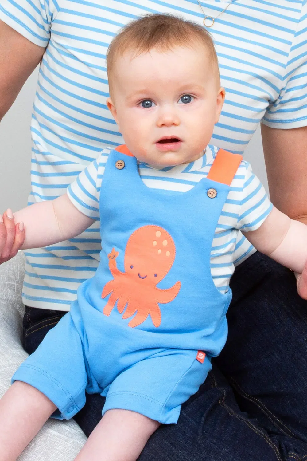 Детский комбинезон с принтом Baby Under the Sea Kite, Blue — фото 2
