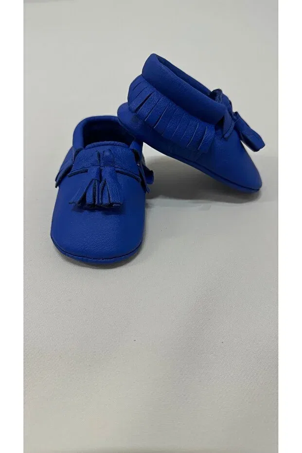 Детские туфли для мальчиков из натуральной кожи Annerüyası, Saks Blue — фото 2