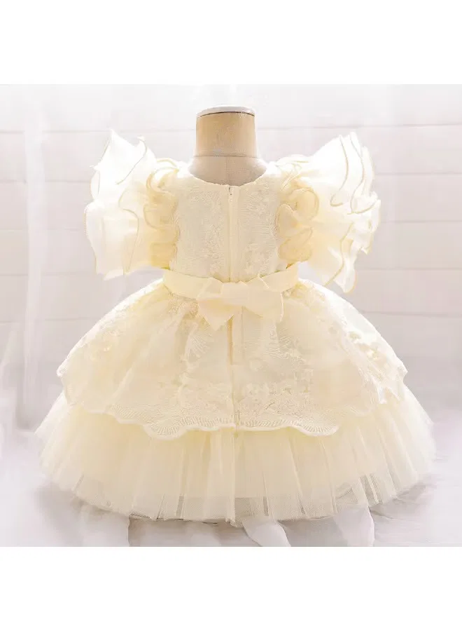Платье с цветочным принтом Best Gift Fashion, желтый — фото 3